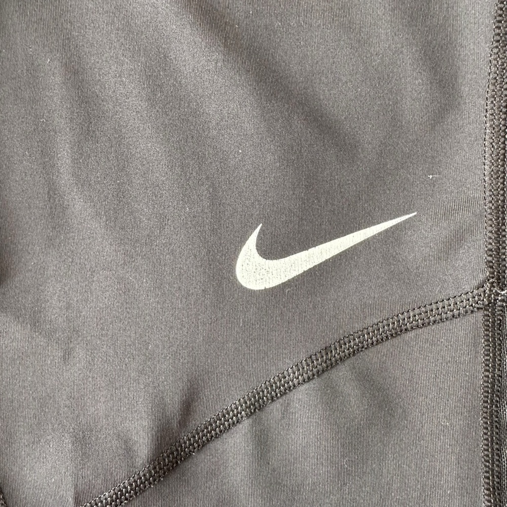 NIKE WOMENS DRI-FIT BLACK MID-RISE 7/8 MESH-PANELLED LEGGINGS IN SIZE US S - Picture 8 of 16